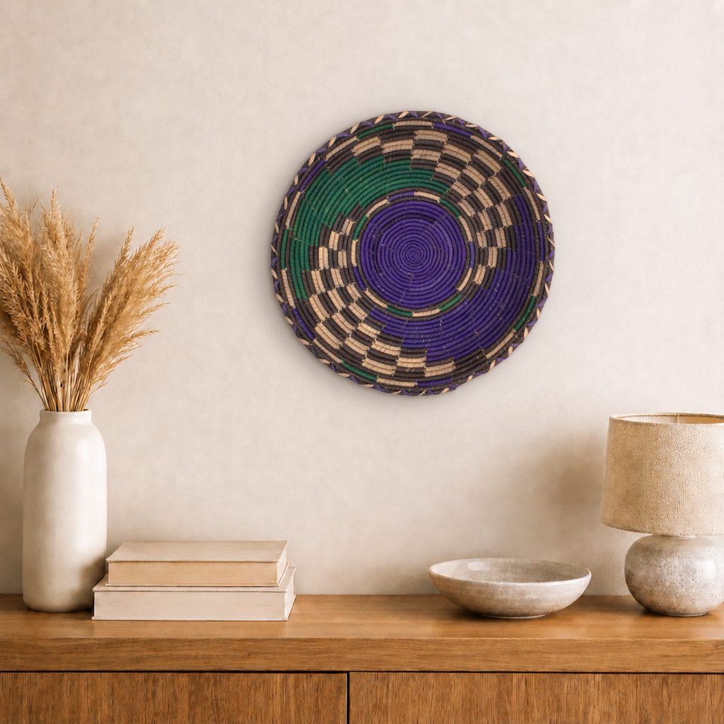 Circus Trail handmade wicker wall basket